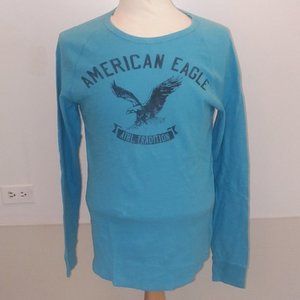 Mens American Eagle Light Blue Shirt Medium Top
